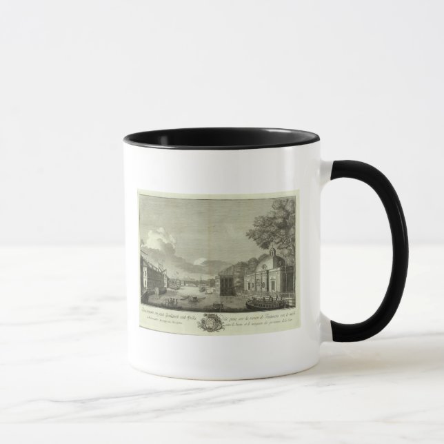 Gravierter Blick auf Sankt Petersburg Tasse (Rechts)