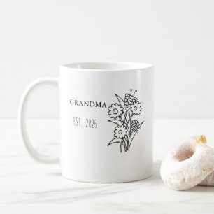 Gravierter Kaffeebecher Geburtsblumen-Becher, Pers Kaffeetasse