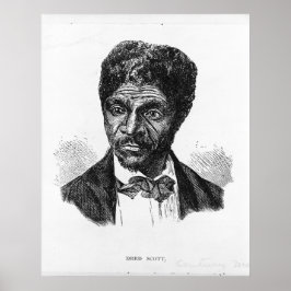 Graviertes Portrait von African American Dred Scot Poster