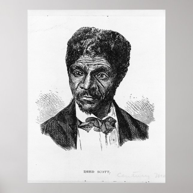 Graviertes Portrait von African American Dred Scot Poster (Vorne)