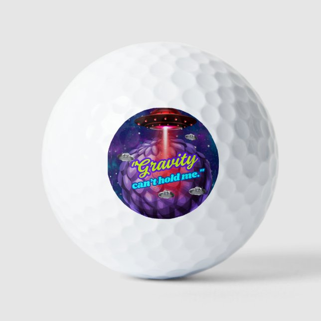 GRAVITÄT KANN MICH NICHT HALTEN GOLFBALL (Vorderseite)
