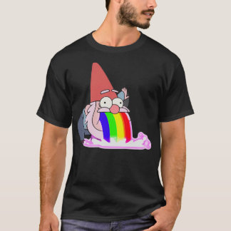 Gravitation Erbrechen Regenbogen-Gnome Shmebu T-Shirt