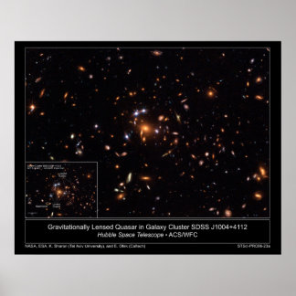 GravitationellLagedQuasarInGalax Poster