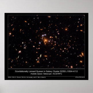 GravitationellLagedQuasarInGalax Poster