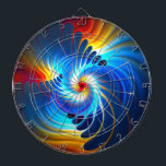 Gravitations Blueshift Dartscheibe<br><div class="desc">Eine mehrfarbige, Fraktal-Darstellung des gravitativen Blueshifting; die Lichtverschiebung zum blauen Ende des Spektrums, das auftritt, wenn Fotonen energischer werden, wenn sie in einen Gravitations-Brunnen fallen. Anders als das bekanntere Doppler Blueshift, ein scheinbarer Effekt, der das Ergebnis der Bewegung zum Beobachter ist, ist Gravitationsblauen real, unabhängig vom empfangenen Winkel des Fotons....</div>