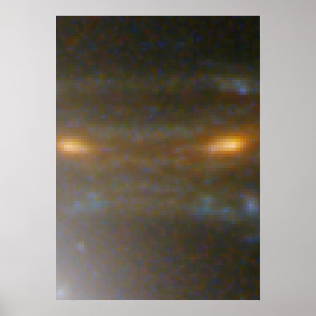 Gravitationsgeladenes Bild der Ferngalaxie Poster (Vorne)