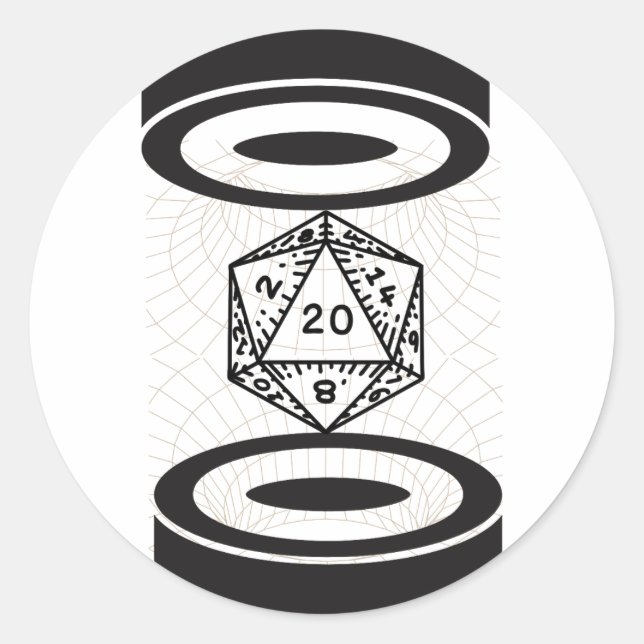 Gravitationsrolle Runder Aufkleber (Vorderseite)