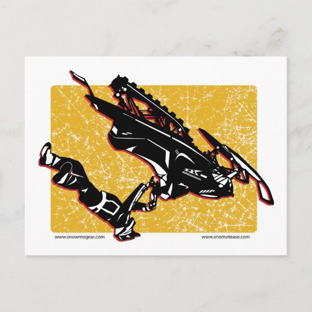 GRAVITÄTSLED-Gelb Postkarte (Vorderseite)