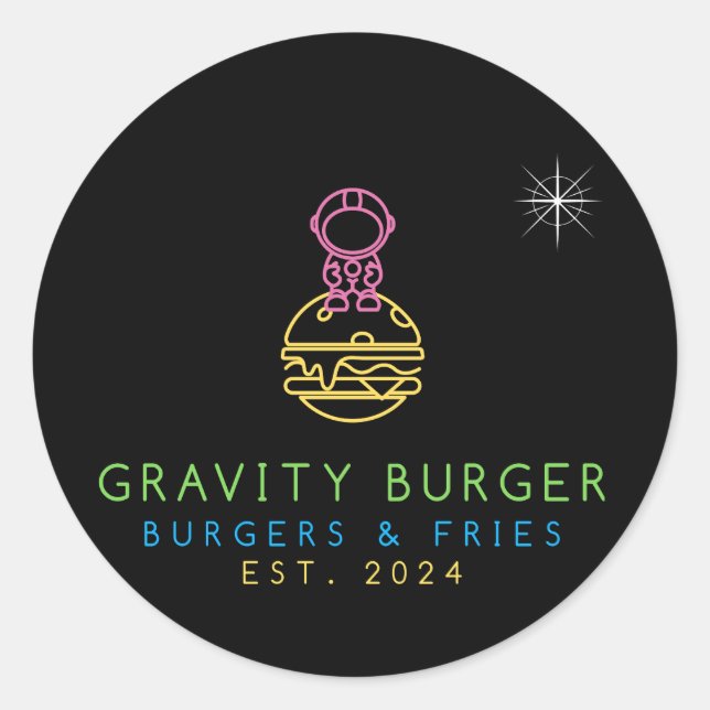 Gravity Burger Sticker (Vorderseite)
