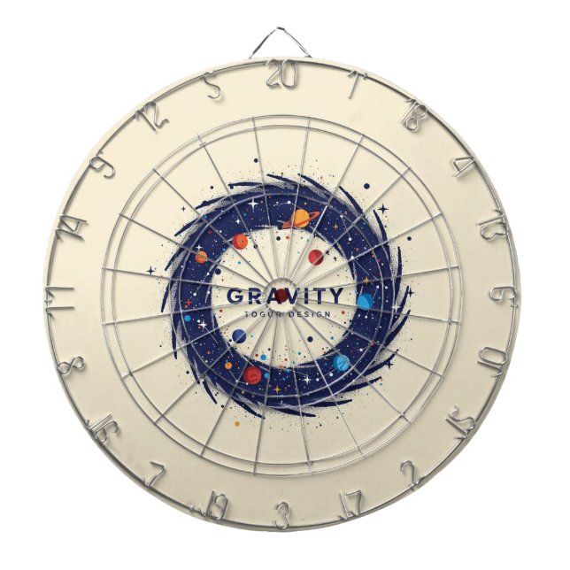 Gravity Dartboards - Kosmische Präzision in jedem  Dartscheibe (vorne)