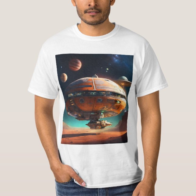 Gravity-Deating Astronaut T - Shirt Design (Vorderseite)