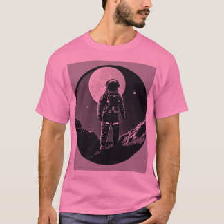 Gravity Deep: Astronaut in Lunar Landscape T-Shi T-Shirt