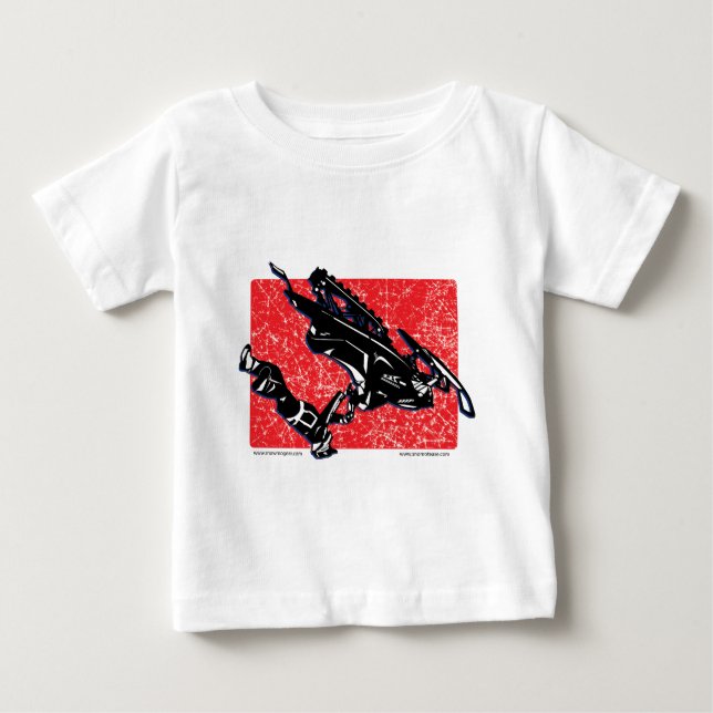GRAVITY-IN-RED BABY T-SHIRT (Vorderseite)