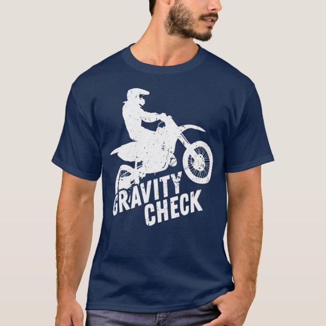 Gravity Karo Funny Motocross Dirt Bike T-Shirt (Vorderseite)