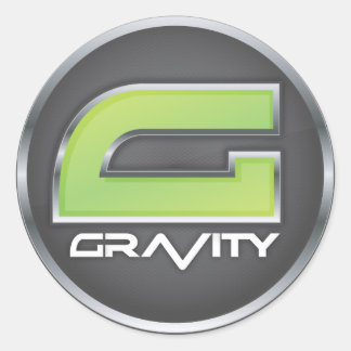Gravity-Logo-Aufkleber Runder Aufkleber