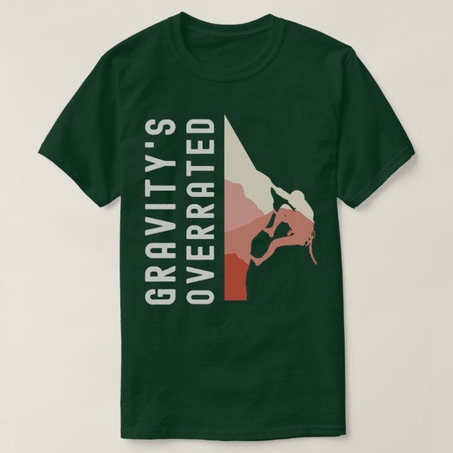 Gravitys überbewertete Klettersteig Alpinist de T-Shirt (Design vorne)