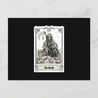 Gravur des Tarots XIII Postkarte