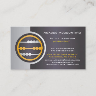Gray Abacus Accounting Business Cards Visitenkarte