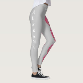 Gray Alabama Camellia Staat Blume Leggings