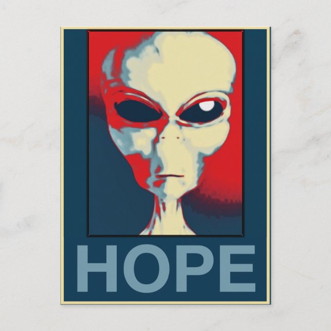 Gray Alien Hope Postkarte (Vorderseite)