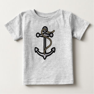 Gray Anchor Baby T-shirt
