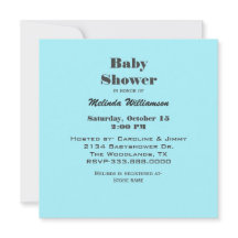 Gray and Aqua Baby Pram Kinderdusche Einladung