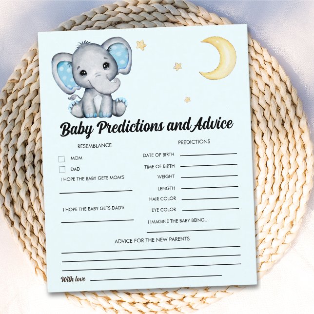 Gray and Blue Elephant Baby Shower boy (Von Creator hochgeladen)