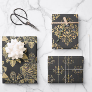 Gray and Gold Paris thematisch Geschenkpapier Set