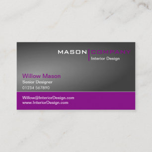 Gray and Purple Corporate Business Card Visitenkarte
