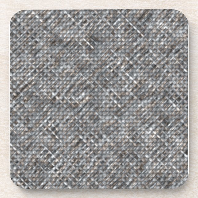 Gray and Tan Fabric Getränkeuntersetzer (Vorderseite)