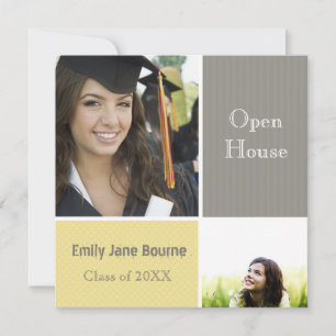 Gray and Yellow Senior Pictures Class of 2012 Ankündigung