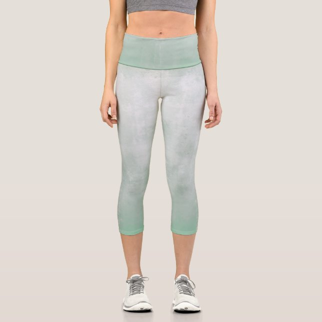 Gray Aqua geen rustikal Capri Leggings (Vorderseite)