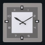 Gray Art Deco Quadratische Wanduhr<br><div class="desc">Großartiges Design. Du wirst es wie andere Liebe bekommen. Sie können dieses Design auch für andere Produkte verwenden oder Ihren Text hinzufügen. Folgen Sie mir für mehr. Danke. Ich wünsche Ihnen einen schönen Tag.</div>
