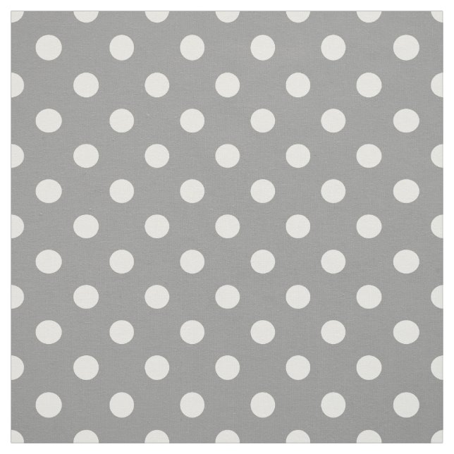 Gray Ash White Polka Dots Textile Stoff (Muster)