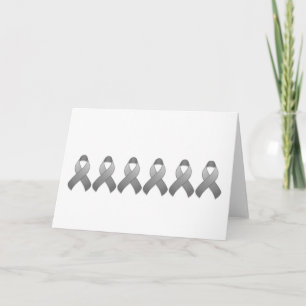 Gray Awareness Ribbon Card Karte