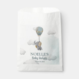Gray Baby Elephant, Hot Air Ballon in Wolken Geschenktütchen