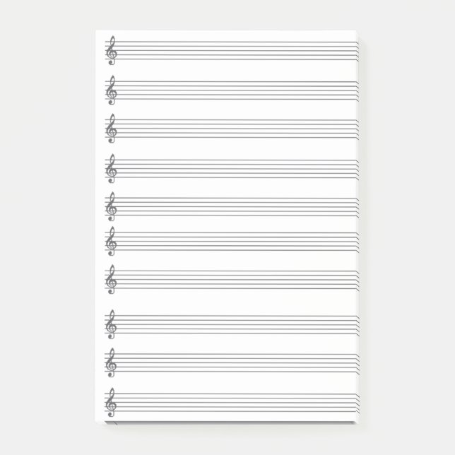 Gray Bars of Music Post-it Klebezettel (Vorderseite)