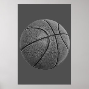 Gray Basketball Poster
