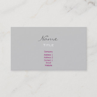 Gray/Black Business Cards Trendy Minimal Mode Visitenkarte
