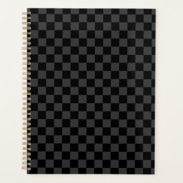 Gray Black Checkered Checkerboard Planer