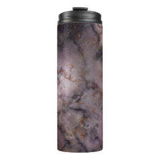 Gray Black Gold Smoke Marmor Thermosbecher
