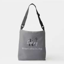 Gray & Black Monogram, Ihr eigener Name, Writer's