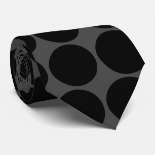 Gray Black Polka Dots Pattern Krawatte