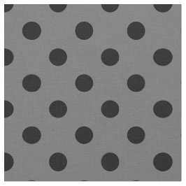Gray Black Polka Dots Textile Stoff