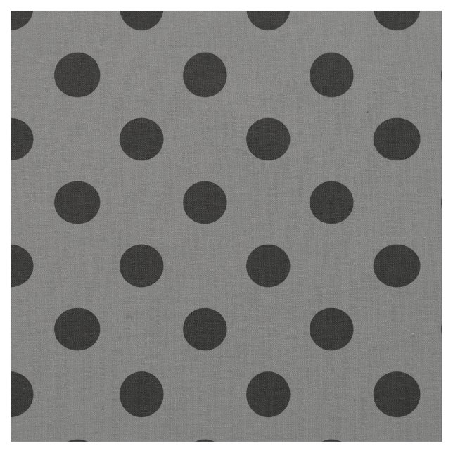 Gray Black Polka Dots Textile Stoff (Nahaufnahme)