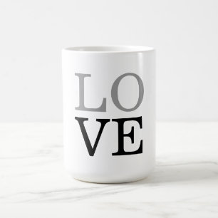 Gray Black Script Liebe Wedding Kaffeetasse