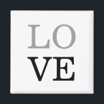 Gray Black Script Liebe Wedding Magnet<br><div class="desc">Sie können die Schriftart und Farben leicht ändern. Sie können auch Ihr Logo und das Hintergrundbild hinzufügen,  wie Sie möchten.</div>