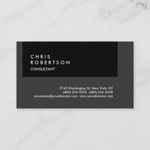 Gray Black Strip Creative Business Card Visitenkarte