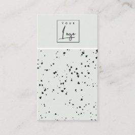 Gray Black Terrazzo Texture Study Earring Display Visitenkarte
