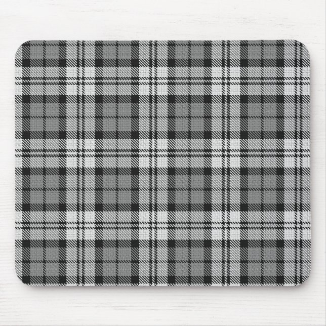 Gray Blackwatch Tartan Kariertes Design Mousepad (Vorne)